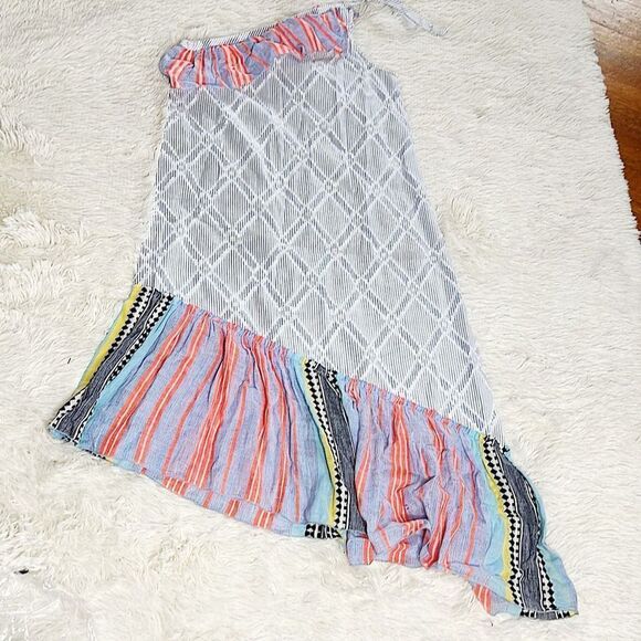 Lemlem One Shoulder Ruffle Asymmetrical Dress - Picture 5 of 7